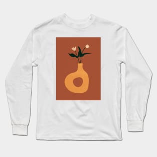 Boho Terracotta Potted Plant 3 Long Sleeve T-Shirt